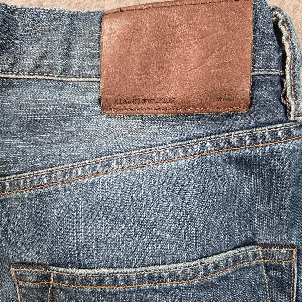 AllSaints Spitalfields Jeans Mens 30x23 (tag 30) Blue Fife Higgins Straight